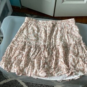 Sanctuary Pink Mini Skater Skirt with Ruffled Tiers